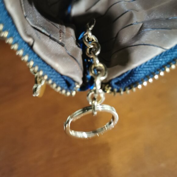 5" x 3 1/2" Teal Blue Leather Card / Coin Purse NWOT #220 - Picture 9 of 11